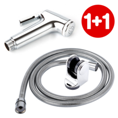 1+1 변기샤워기 호스포함 변기 청소 샤워기 욕실 다용도 스프레이건, 파워클린 변기샤워기 2P, 1개