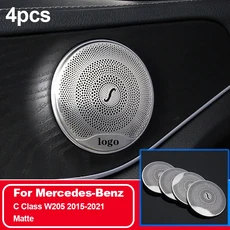 메르세데스 벤츠 도어 스피커 커버 X253 W205 W213 GLC E C 클래스 A-필러 스테인리스 스틸 무광/유광 인테, 6)4Pcs C Class Matte