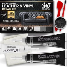 코코닉스 가죽 관리 프로 전문가용 블랙 가죽 및 비닐 수리 COCONIX Leather Care PRO Professional Black Leather & Vinyl Repair, 코코닉스 가죽 케어 프로 전문가용 검은색 및 비닐 수리