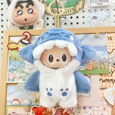 라부부 팝마트 인형옷새우 튀김 편의점 labubu 2 세대 비닐 액세서리 도시락 가방 인형 거북이 꿀, 1세대  2세대  3세대에 적합합니다., 아기 상어 (아기 없음)