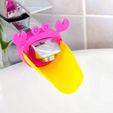 찐노마진몰 유아 수도꼭지 연장 세면대 실리콘 수도꼭지탭 2개, 블루, 1개