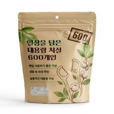 일상을 담은 일회용 치실 고강도 휴대용 대용량, 1개, 600개입, 19mm