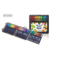 雄獅 BP-36 軟頭彩色筆36色套裝，水彩筆 軟頭設計，色彩鮮明，繪畫塗鴉皆宜, 詳見包裝