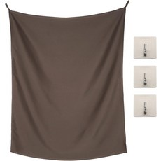 파티킬 큐비클 커튼 39x48인치 연갈색 칸막이 방 작업실용 금속 자가 접착 후크가 있는 큐비컬 액세서리 걸이식, Grey
