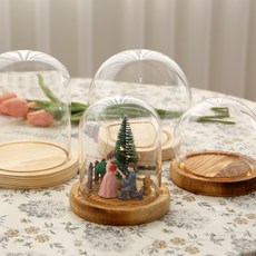 유리돔 무드등 매립형 (DIY 무드등 꾸미기), 일반형 - 9x12(매립형), 받침 네츄럴