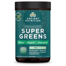 ANCIENT NUTRITION 超級綠薄荷口味, 1個, 205g