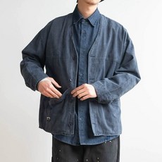 【Gshop】日系復古水洗做舊牛仔V領夾克男 美式復古個性外套