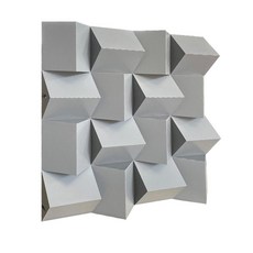 음향 확산판 패널 전주파 어쿠스틱 확산 판넬 반사판 주파수 소나무 벽면, 라지 트라이앵글 화이트, 기본 색상