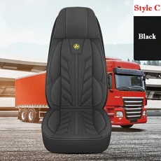 가죽 대형 트럭 버스 시트 용 고강도 쿠션 커버, 1개, C-Black, 상세설명참조