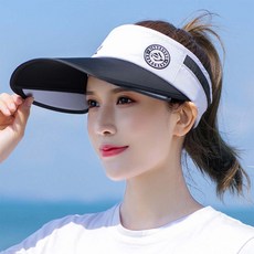 여성골프모자 여성 골프 바이저 골프모자 선캡 여성 썬캡 모자 햇빛가리개, 블랙, 6개