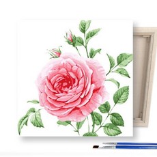 아트박스/아이러브페인팅 DIY캔버스형 그림그리기 25x25cm 한송이 장미