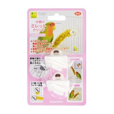 《嘟嘟鳥寵物》日本SANKO 米穗夾 B68（2入）鳥用食物夾 水果蔬菜固定夾 寵物鳥用品, 1個