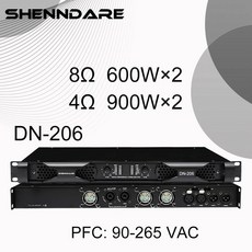 전문 디지털 전력 클래스 증폭기, 1) 2X600W  8Ohm, 2X600W  8Ohm