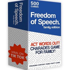 2 QUOKKA Freedom of Speech 카드 보드 게임 - 패밀리 에디션 빠른 진행 | 단어 추측 쉬운 플레이 게임의 밤을 위한 파티, 가족