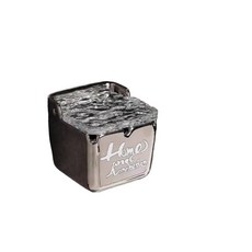 壁掛式防塵菸灰缸，銀色時尚設計，居家桌面清潔好幫手, 銀方煙灰缸, 1個