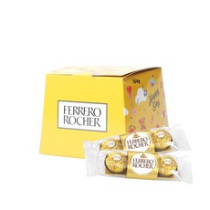 FERRERO ROCHER 費列羅 圖案印花包裝金莎巧克力禮盒組 3入, 5份, 190g