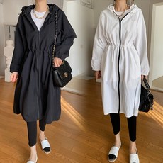 아이우먼 위쉬몰 RA 스트링바람막이롱자켓(I267H503) 빅사이즈