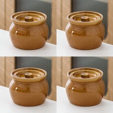 輝輝優質貨 沙縣小吃瓦罐蒸蛋湯罐 耐高溫陶瓷隔水燉盅 家用一人份, 棕色燉罐450lm（4個裝）, 1個