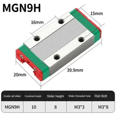 MGN7 MGN12 300 350 400 450 500 600 800mm 소형 선형 레일 슬라이드 1pcMGN9 가이드 + 캐리지 CNC 부품, 05 MGN9H, 11 Free cut