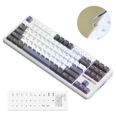 AULA F87 3모드 RGB 기계식 키보드, 다크블루