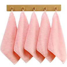 어메니티타올 40수 코마사 무형광 주방 고리 수건 70g 세트, 피치핑크, 5장