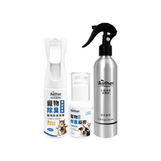 Aether 依鈦 寵物細心呵護組 寵物除臭噴霧 皮膚修護凝膠 潔耳液 溫和配方 維護毛孩皮膚健康, 詳見包裝, 詳見包裝