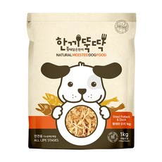 한끼뚝딱 전연령 강아지 황태담은 소프트사료, 황태+오리, 1kg, 1개