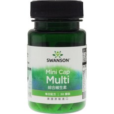 SWANSON 美國斯旺森 綜合維生素膠囊 30顆 單月包裝 B群 維生素C 維生素D 維生素E 原裝進口, 1個