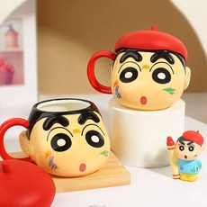 짱구 화가 페이스 입체 머그컵 530ml, 단품, 1개
