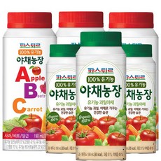 파스퇴르 유기농 야채농장 190mlx24팩(과일야채12팩+ABC12팩)/100%유기농과채주스, 190ml