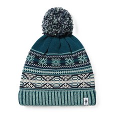 Smartwool 美麗諾羊毛提花針織毛帽，保暖舒適，時尚有型，登山健行首選, 北極綠