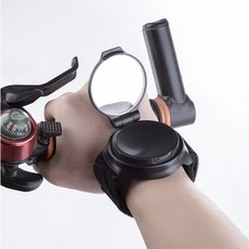 자전거 손목 백미러 후사경 바이크 거울 360도회전, 블랙, 1개