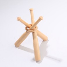 迷你實心木質棒球架軟式硬式棒球託造型壘球架子棒球陳列底座支架, 1個, 棒球架