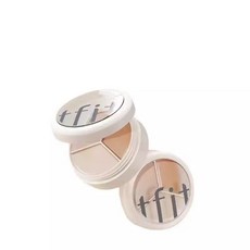 tfit 三色遮瑕盤，修飾黑眼圈痘印斑點，持久保濕，打造無瑕妝容, 三色盤1, 1個