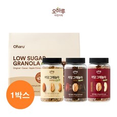 [오하루 자연가득] 저당 그래놀라 병 3종 1박스 (3병), 3개, 210g