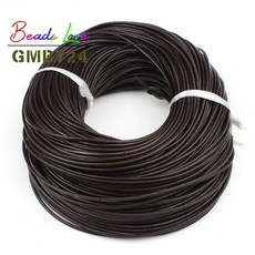 1/1.5/2/2.5/3mm 5M 가죽 코드 라운드 로프 문자열 수제 DIY 팔찌 목걸이 쥬얼리 공예 액세서리 만들기, [00] 1.5mm 5meters, [00] Coffee