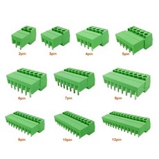 커넥터 5Pair 15EDG KF2EDG 3.5mm 3.81mm 3.96mm 5.08mm PCB 나사 고정 터미널 블록 2-12Pin 수 플러그 암 소켓 핀 헤더 와이어, Right Angle, 2P