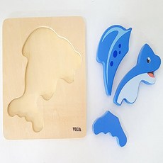 제미네 아기퍼즐 돌고래 원목퍼즐
