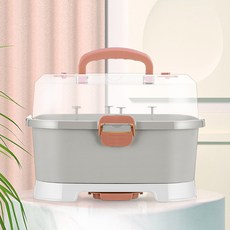 유민플러스 젖병 건조대 식기 보관함, 그레이