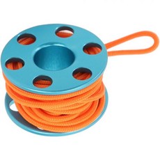 Ymiko 다이빙용 야광 핑거 릴 미니 스풀 펜던트 나일론 라인 포함 파란색 수중 활동용 2577714, Blue