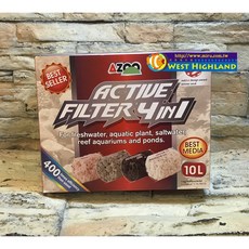 西高地水族坊 台灣AZOO4合1活性濾材(混合型小顆)10L盒裝, 1個