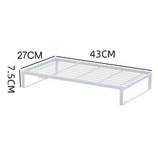 桃園出貨 烤網架 廚房灶臺支架 家用電磁爐支架 煤氣燃氣灶蓋板罩 鍋底座架 檯面置物架, 43*27*7.5cm白色經典款中號, 1個