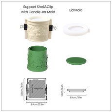 캔들 항아리 몰드 크리스마스 도토리 리필 실리콘 시멘트 DIY 장식품 가정용 보완 니콜, 05 large candle jar