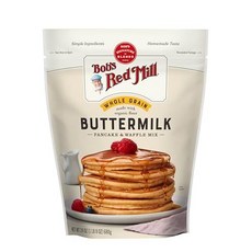 밥스 레드 밀 버터밀크 팬케이크 & 와플 믹스 - 680g Bob's Red Mill Organic Buttermilk Pancake & Waffle Mix 24oz (Pack, 24온스(1팩), 1개