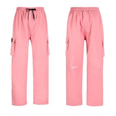 couyor 남녀공용 우비 바지 방수 우의 팬치 오토바이 등산 낚시 비옷, 핑크