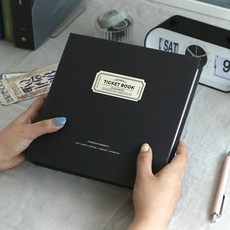 미리브 추억기록 스프링 하드커버 티켓앨범, 네이비