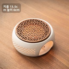 오스틱니 2026 NEW 초특가 온차로 겨울 따뜻한 차 꽃차 주전자 촛불 차 끓이는 로 받침대 세라믹 가열로 찻집 호텔 레스토랑, 패드 포함 - 베이스 C 온차로 화이트(받침 포함)