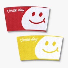 구뜨몰 테이크아웃 컵홀더 일반홀더(백색지) 스마일데이 레드 12/16온스 98파이 (1000개), 1개, 1000개