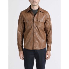 빠니깔레 직영 스냅 포켓 레더 셔츠 M-IPJP58