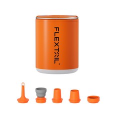 타이어공기주입기 에어펌프 다용도 측정기 플렉스타일 타이니 펌프 2X 4kPa 휴대용 에어 캠핑 라이트 1600mAh 배터리 포함 공기 주입/배출/조명 기능, Orange